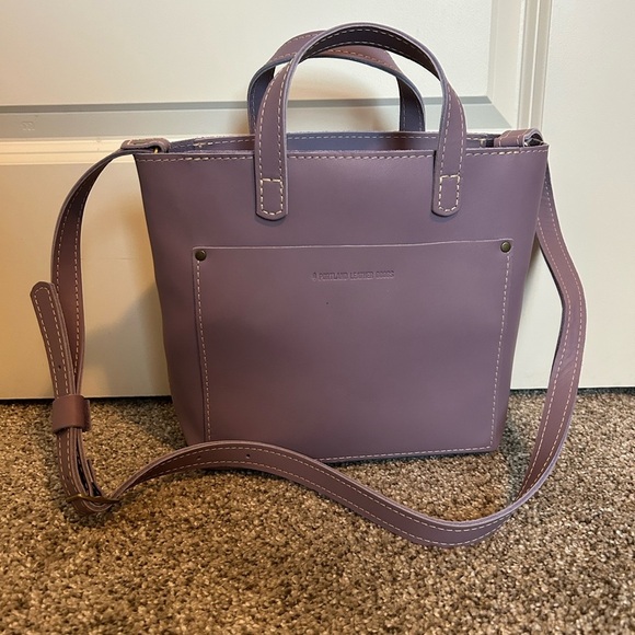 Portland Leather Lavender Crossbody Bag - Picture 1 of 3